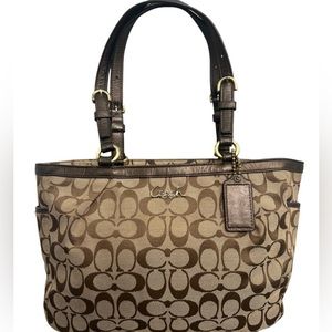 Coach Gallery Signature Handbag-Brown EUC